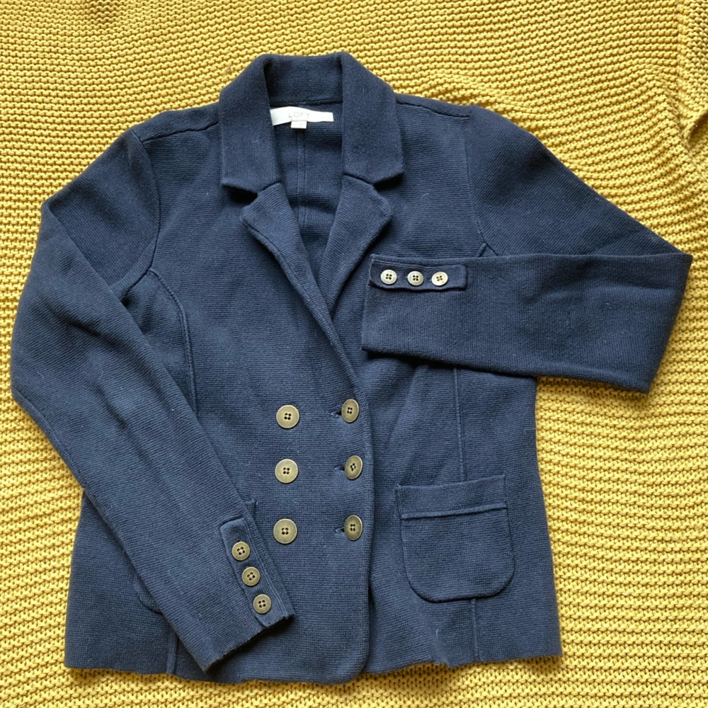Petite Loft Knit Sweater Jacket